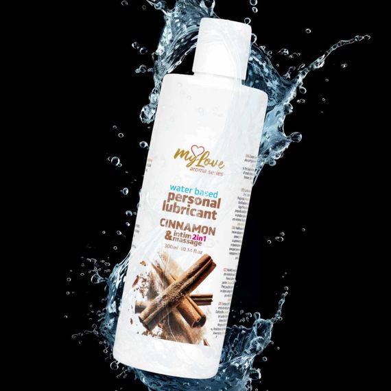 2в1 лубрикант и массажный гель - MyLove Aroma Series Intim&Massage Cinnamon, 300 мл Sex Aura | Зображення 3