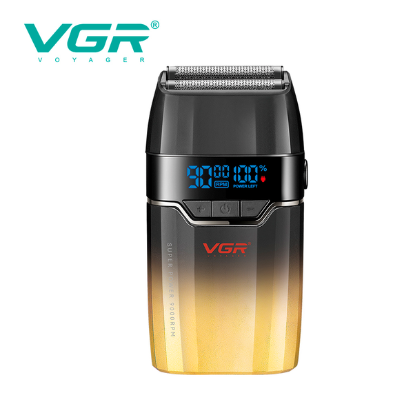 Электробритва VGR V-308 GOLD шейвер, двойное лезвие, 9000 RPM, LED дисплей | Зображення 4