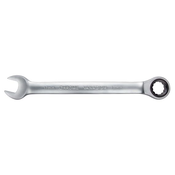 Ключ ріжково-накидний Sigma з трещіткою 17 мм CrV satine (6022171) | Зображення 1