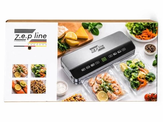Вакуумный упаковщик для пищевых продуктов 200Вт Zepline ZP-00359 Бытовой автоматический вакууматор с LED дисплеем + 20 пакетов | Зображення 2