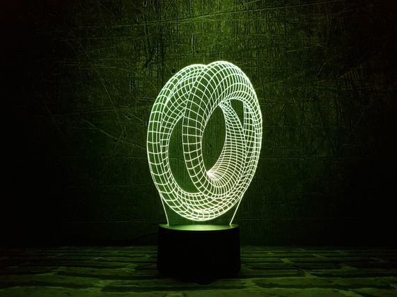 3D светильник ночник с пультом "Лента Мебиуса 3" 3DTOYSLAMP | Зображення 2