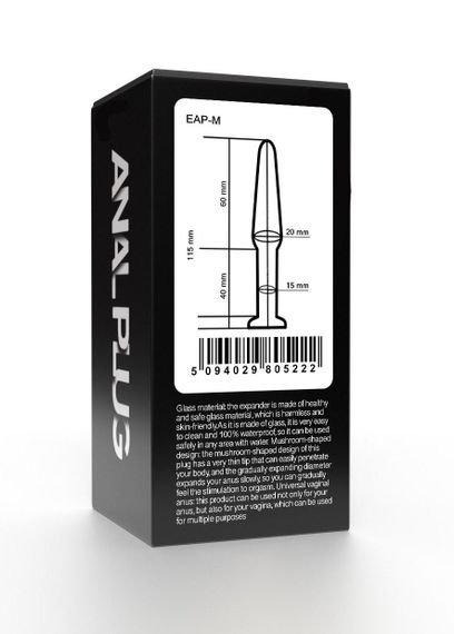 Анальний плаг зі скла EGZO EAP-M (довжина 11.5 см, діаметр 2 см ) sexstyle | Зображення 4