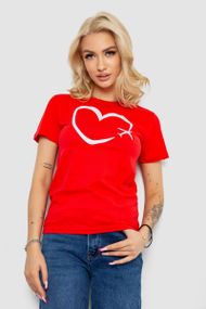 Футболка жіноча з принтом, колір червоний, 238R554