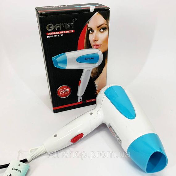 Професійний фен для укладання волосся з насадкою Gemei, Жіночий фен для волосся з потужним мотором JU-71 | Зображення 1