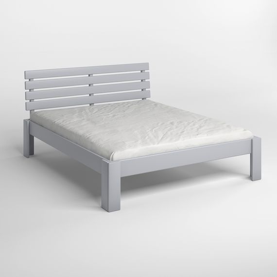 Полуторне дерев&#039;яне ліжко Mebigrand Техас Світло-сірий (RAL7040) 120х190 см (MBG-9690) | Зображення 1
