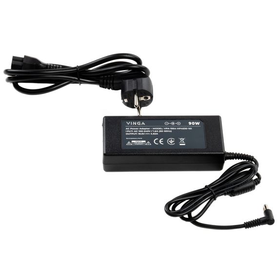 Блок живлення до ноутбуку Vinga HP 90W 19.5V 4.62А 4.5*3.0 (VPA-1954-HP4530-101) | Зображення 1