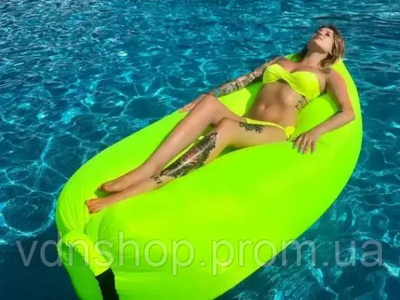 Ламзак надувний диван гамак матрац лежак Lamzac для відпочинку, пляжу, природи 200х60 см | Зображення 6