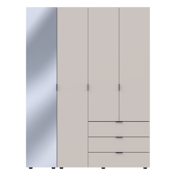 Комплект шкафов для одежды Doros Гелар (2 шт.) 155х49,5х203,4 см Зеркало/Кашемир (DRS-011259)