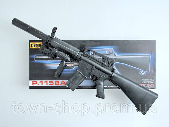 Игрушечный автомат на пульках CYMA P.1158A с лазером | Зображення 1