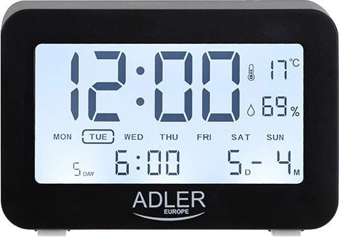 Термогігрометр Adler AD 1196 Black 15х17х23 см чорний | Зображення 1
