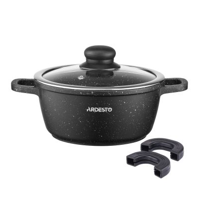 Кастрюля Ardesto Gemini Anzio, 1.8л, алюміній, чорний (AR2418GE) | Зображення 3