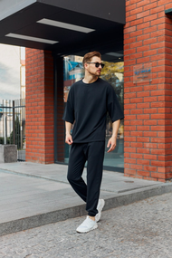 Комплект Марсель оверсайз чорний S XL