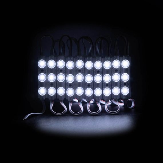 Світлодіодний модуль PROLUM V1 SMD2835 3LED 12V 1,5W З лінзою Холодний-білий (9000К-10000К) | Зображення 1