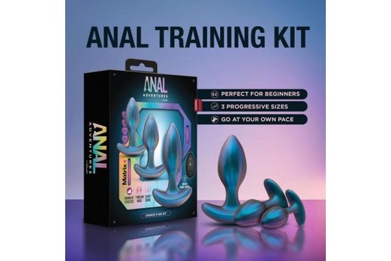 Набір анальних пробок з вібрацією Blush Anal Adventures на пульті керування, блакитні sexstyle | Зображення 3