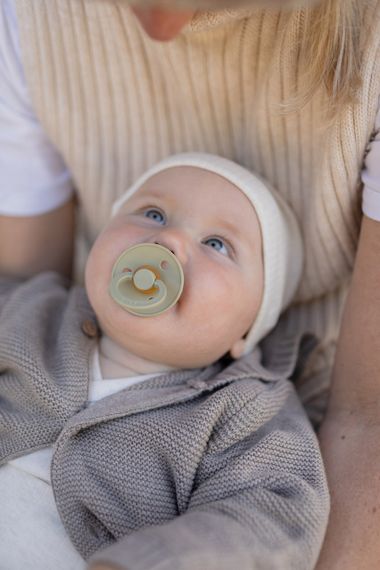 Соска пустушка BIBS Colour Latex 18+ міс кругла Sage | Зображення 2