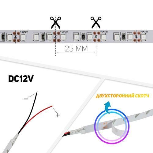 Светодиодная лента OEM ST-12-2835-120-G-20 зеленая, негерметичная, 1м | Зображення 2