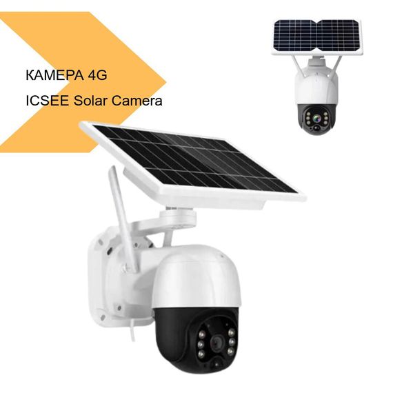 Камера відеоспостереження вулична з сонячною панеллю 4G Solar Camera ICSEE 3MP оригінал FHD- XPRO 12- чорний (MER-15336_5214) | Зображення 1