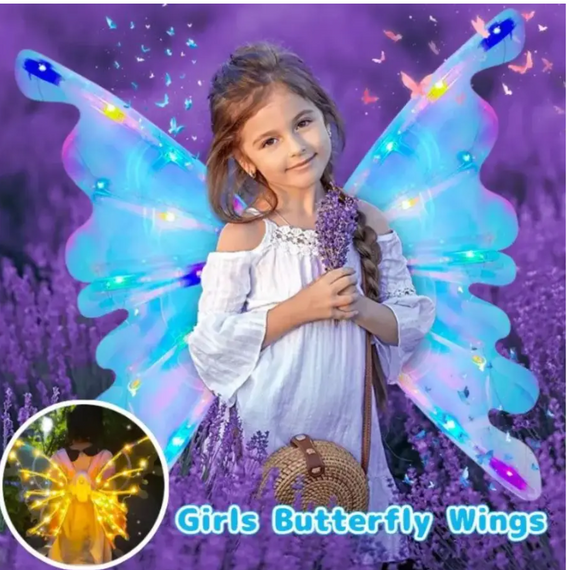 Дитячі рухомі крила Shadow Angel No7, що світяться, чарівні дитячі рухливі "Wings of Faerie"  знижка | Зображення 2