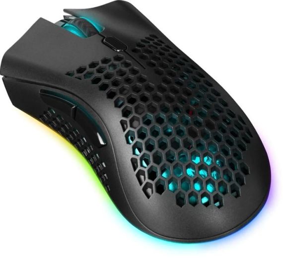 Бездротова Ігрова RGB Миша K-Snake BM600 2.4G з підсвічуванням Чорна | Зображення 3