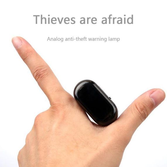 Автомобільна, протиугінна імітація сигналізації. Бездротова на сонячній енергії. Синя | Зображення 5