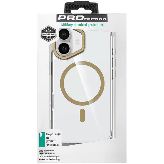 Чохол TPU Space Case Apex with Magnetic Fit для Apple iPhone 16 (6.1") Gold | Зображення 2
