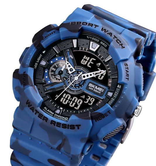 Чоловічий годинник Skmei 1688CMBU Camo Blue | Зображення 1