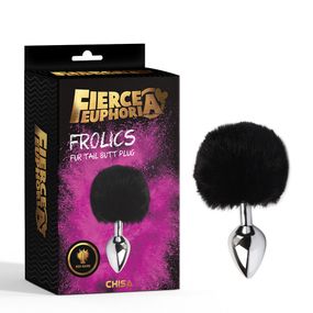 Анальная пробка металлическая Chisa Fierce Euphoria с хвостом Sex Aura