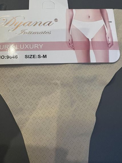 Труси-стринги, повітропроникні Dyana, з бавовняною ластовицею, колір Беж, розміри S-M, L-XL | Зображення 1
