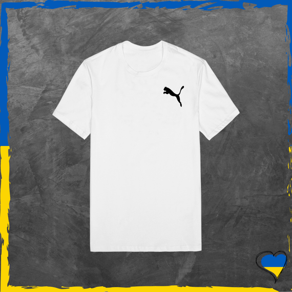 Футболка унісекс з принтом Puma футболка Пума з бавовни базова Білий, XS/S