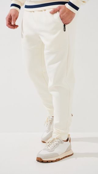 Спортивні штани однотонні чоловічі GENUA G01225-0005 2XL Молочний shop (2000999393846)