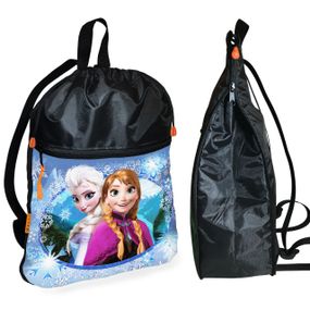 Рюкзак-мішок для взуття, спортивної форми Крижане серце Анна та Ельза дитяча сумка для змінки з розширювачем (01365)