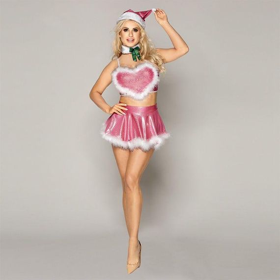 Новогодний эротический костюм «Блестящая Шелли» One Size Pink sexstyle