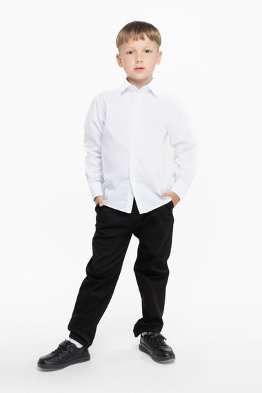 Сорочка однотонна для хлопчика Pitiki 1225 128 см Білий (2000989799962D)(SC) shop (2000989799962)