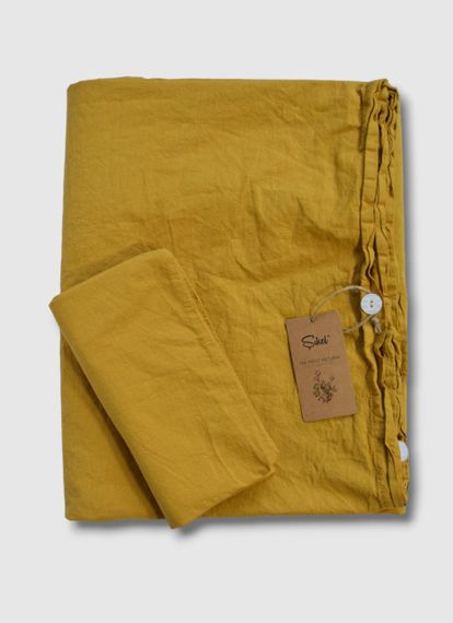 Постельное белье Sikel Stonewashed Soho 200 х 220 см Hardal | Зображення 2