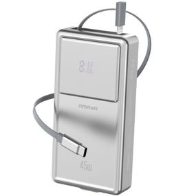Портативний ЗП Power Bank Amaya APB-F231 45W with display and cable 20000 mAh Silver