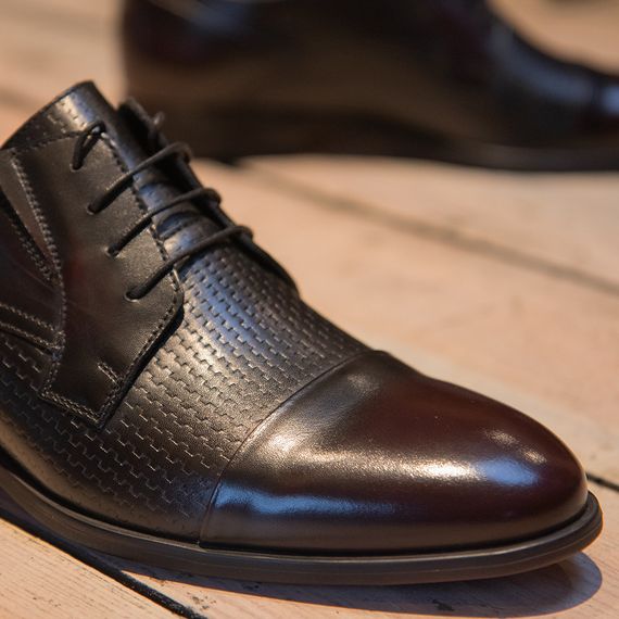 Чорно-бордові туфлі для чоловіків 39 розмір | Зображення 4