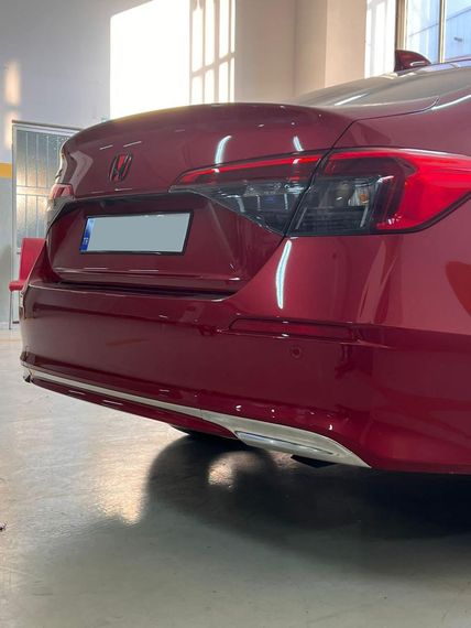 Накладка на задній бампер (Sedan, нерж) для Honda Civic Sedan 2021-2024 рр | Зображення 2