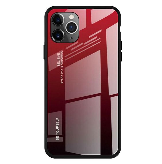 Чехол бампер Primolux Gradient Glass для Apple iPhone 11 Pro Max - Red | Зображення 1