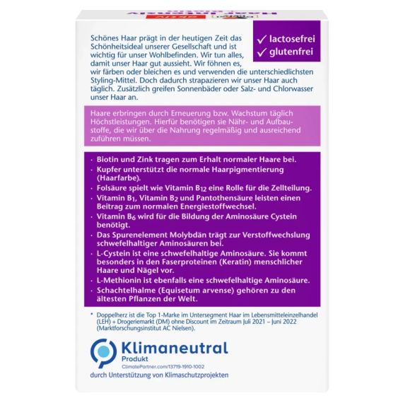 DOPPELHERZ Haar Intensiv+Biotin Доппельгерц з Біотином та екстрактом хвоща польового проти випадіння волосся | Зображення 2