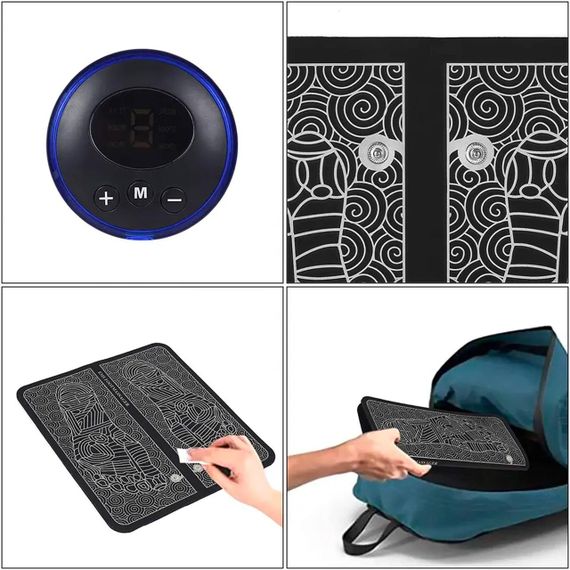 Електричний масажер для ніг EMS, з USB / Масажний килимок для ступнів / Масажер від болю в ногах | Зображення 1