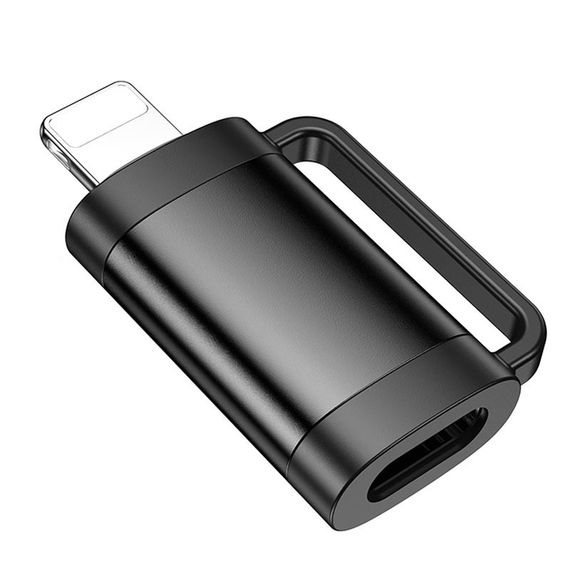 Переходник Hoco UA31B OTG Lightning male to Type-C female Black | Зображення 2