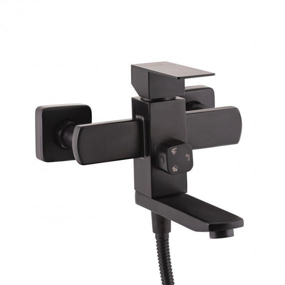 Душова система універсальна Lidz Kubis 1030 на три споживача (з виливом) (k35) LDKUB1030BLA35724 Black | Зображення 2