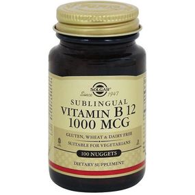 Витамин Б12 Solgar Vitamin B12 1000 mcg 100 Nuggets