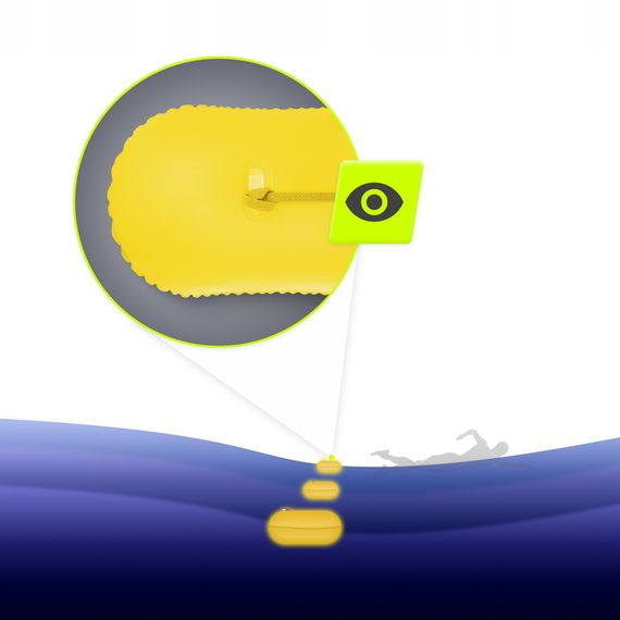 Буй для плавання TSUNAMI Basic надувний Yellow (P-5907739316806) | Зображення 5