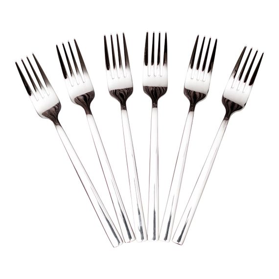 Набір столових виделок 6 штук з нержавіючої сталі 20.5 (см) Срібло HP-8-23