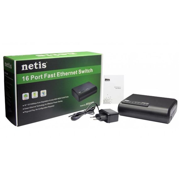 Комутатор мережевий Netis ST3116P | Зображення 3