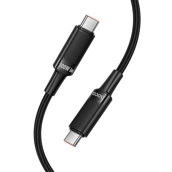 Дата кабель Hoco U153 Extreme Type-C to Type-C 100W (1.2m) Black | Зображення 5