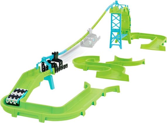 Трек машины вездеходы WowWee Power Treads. Большой игровой набор Hyperdrive Zipline Pack 60+ составляющих | Зображення 1