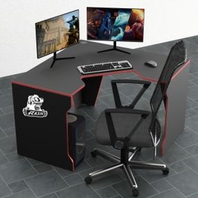 Стол компьютерный Comfy-Home Rasin RS-7 черный черныйкрасный