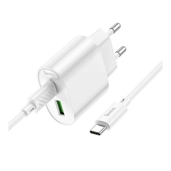 Мережевий зарядний пристрій Hoco C109A 1 USB-C/1USB PD/QC 20W+Type-C to Type-C | Зображення 3